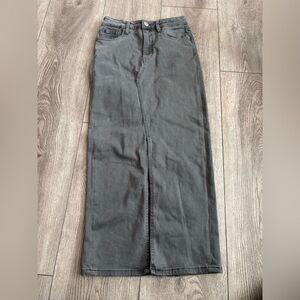 KUT kindra Gray Denim Maxi Skirt